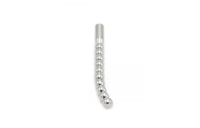 Solid Penis Plug Beaded Curved 10 mm - Afbeelding 4