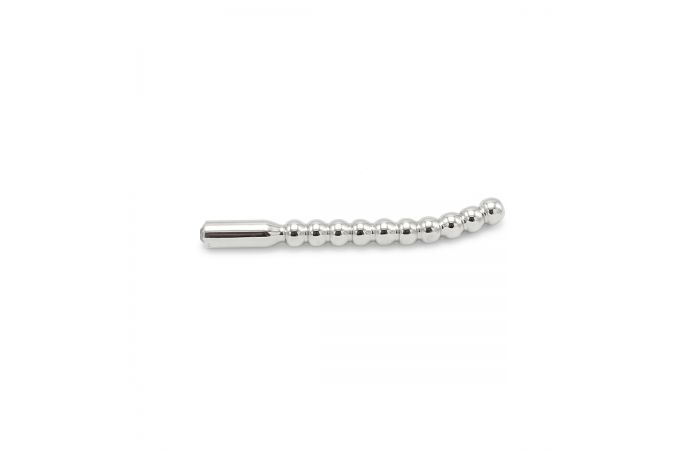 Solid Penis Plug Beaded Curved 10 mm - Afbeelding 3