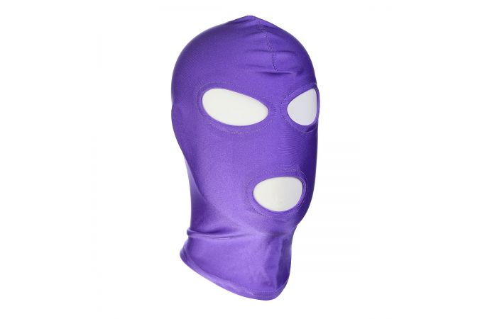 Purple BDSM Hood Classic 3 Hole