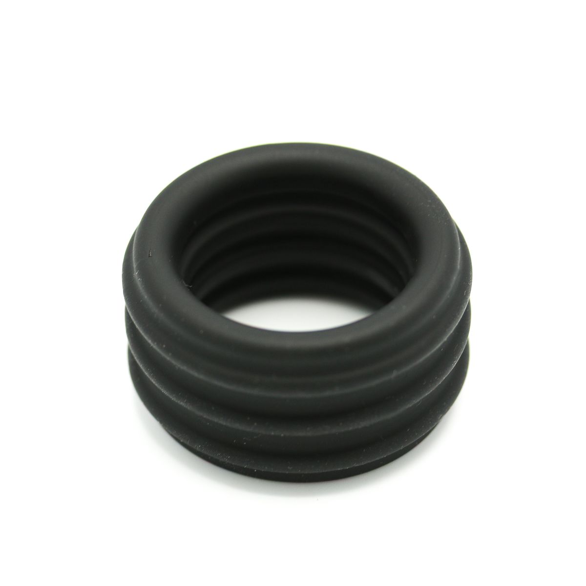 2 in 1 Silicone Cockring and Stretcher Black - Afbeelding 3