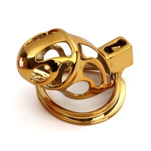 Gold Urethral Chastity Cock Cage